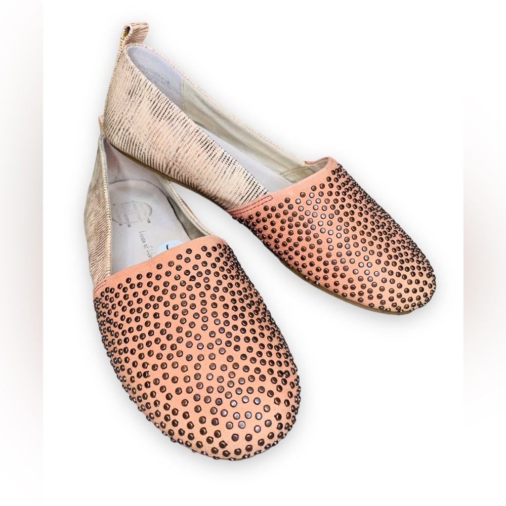 HOUSE of Harlow 1960 Brass Studded Kye Flats Size 6